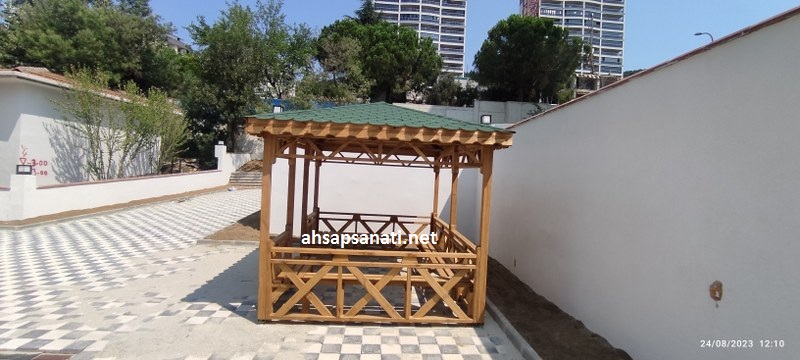 Ahşap Kamelya Çardak Kameriye Kış Bahçesi 12 m2 Geniş Ürün Fotoğrafı 2