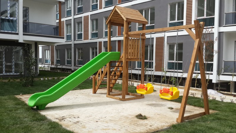 Doğal Ahşap Çocuk Parkı Pendik Geniş Ürün Fotoğrafı 2